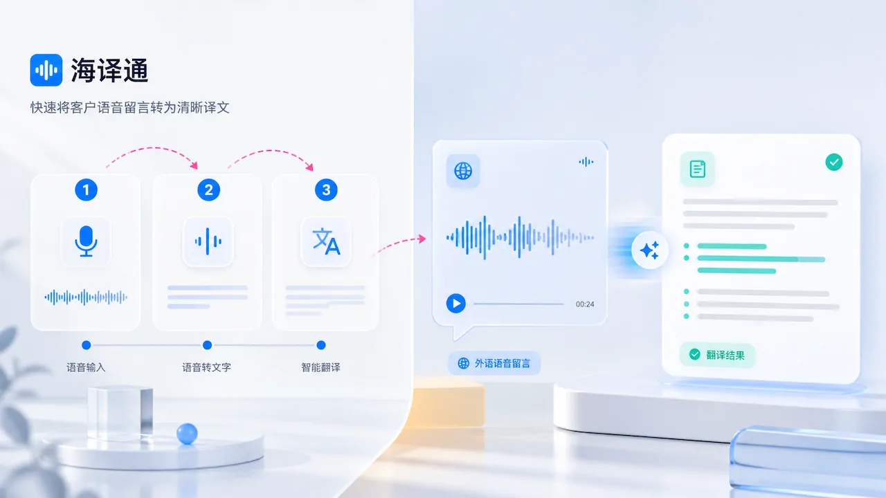 外贸业务员如何用海译通快速翻译客户发的语音消息？