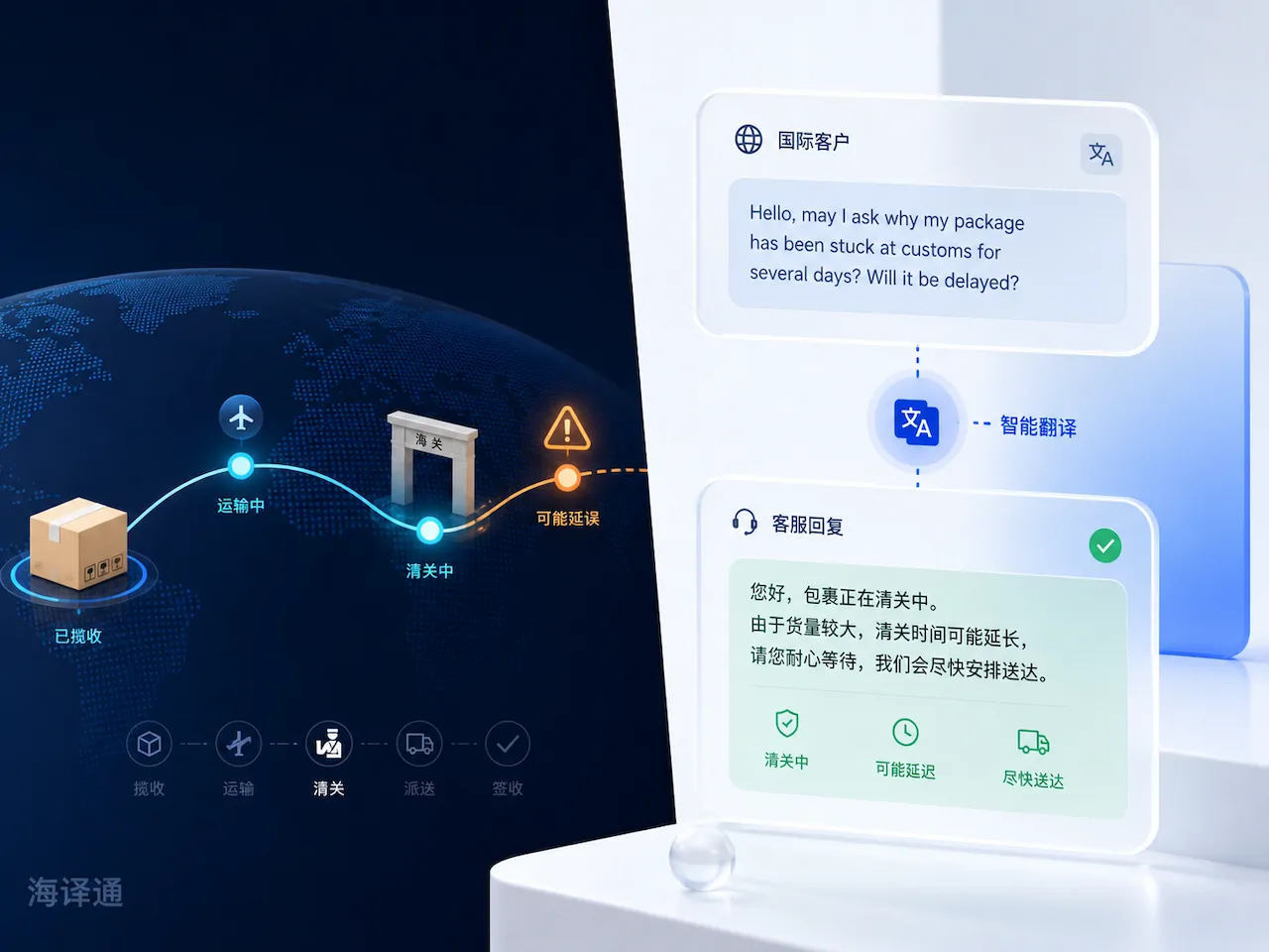 跨境物流客服如何利用海译通快速解答国际快递状态？