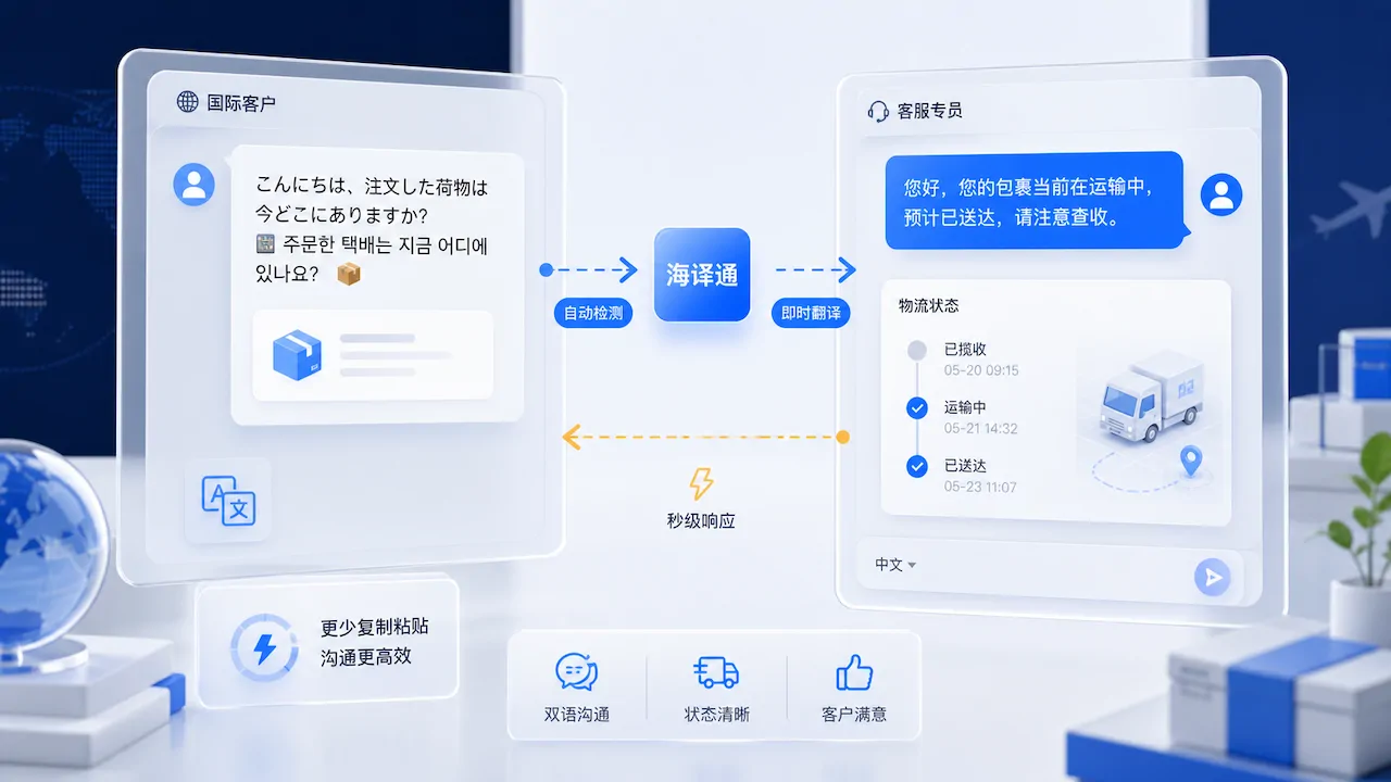 跨境物流客服如何利用海译通快速解答国际快递状态？