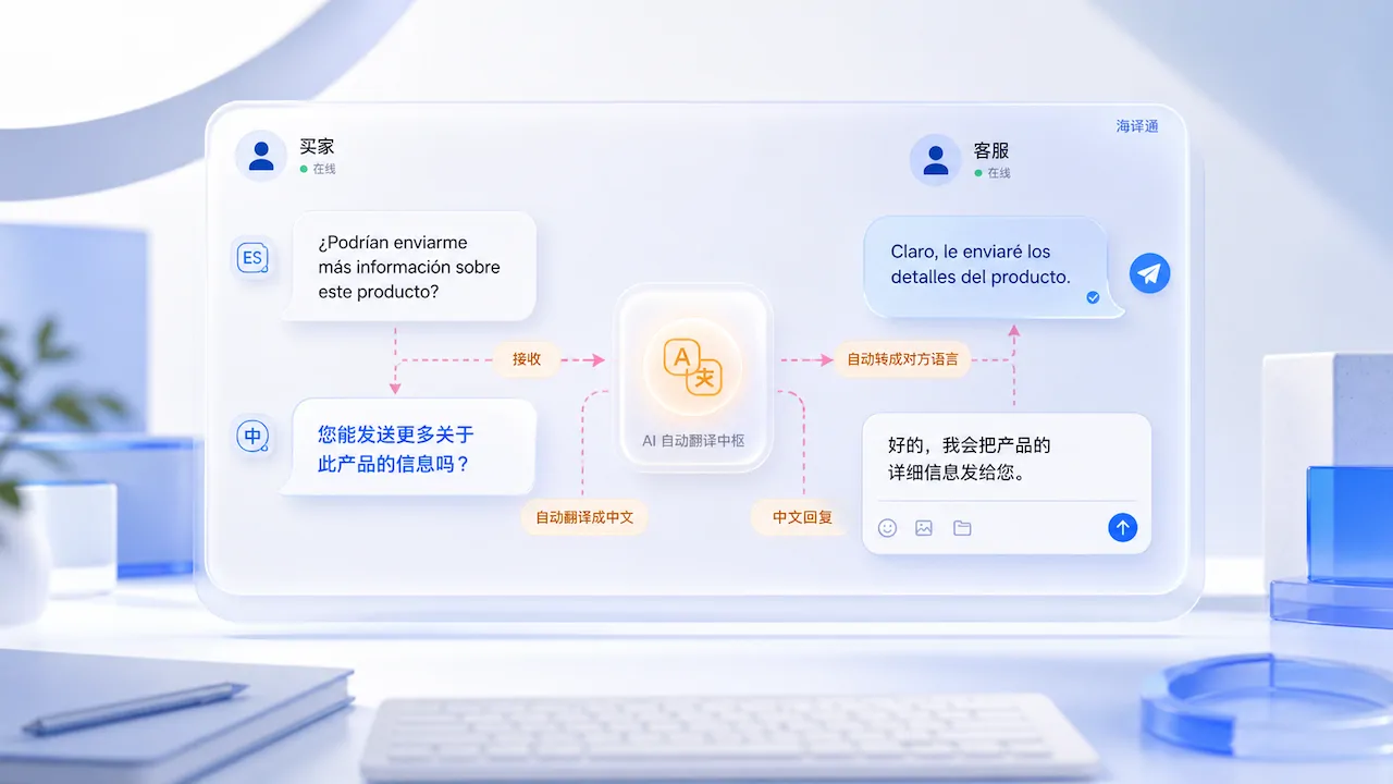 TikTok跨境小店客服如何用海译通快速回复多国买家？